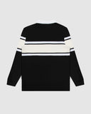 WNDRR STUDIO PANEL RUGBY POLO - FADED BLACK