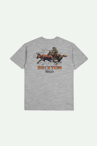 BRIXTON Wrangling S/S Standard T-Shirt- Heather Grey