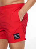 Calvin Klein NYLON MEDIUM DRAWSTRING SWIM SHORTS - Deep Crimson