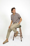 JAMES HARPER JHS576 Cuban Collar Border Shirt - Merlot