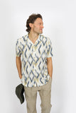 JAMES HARPER JHS569 Ikat Cuban Collar Shirt - Tobacco