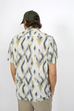 JAMES HARPER JHS569 Ikat Cuban Collar Shirt - Tobacco