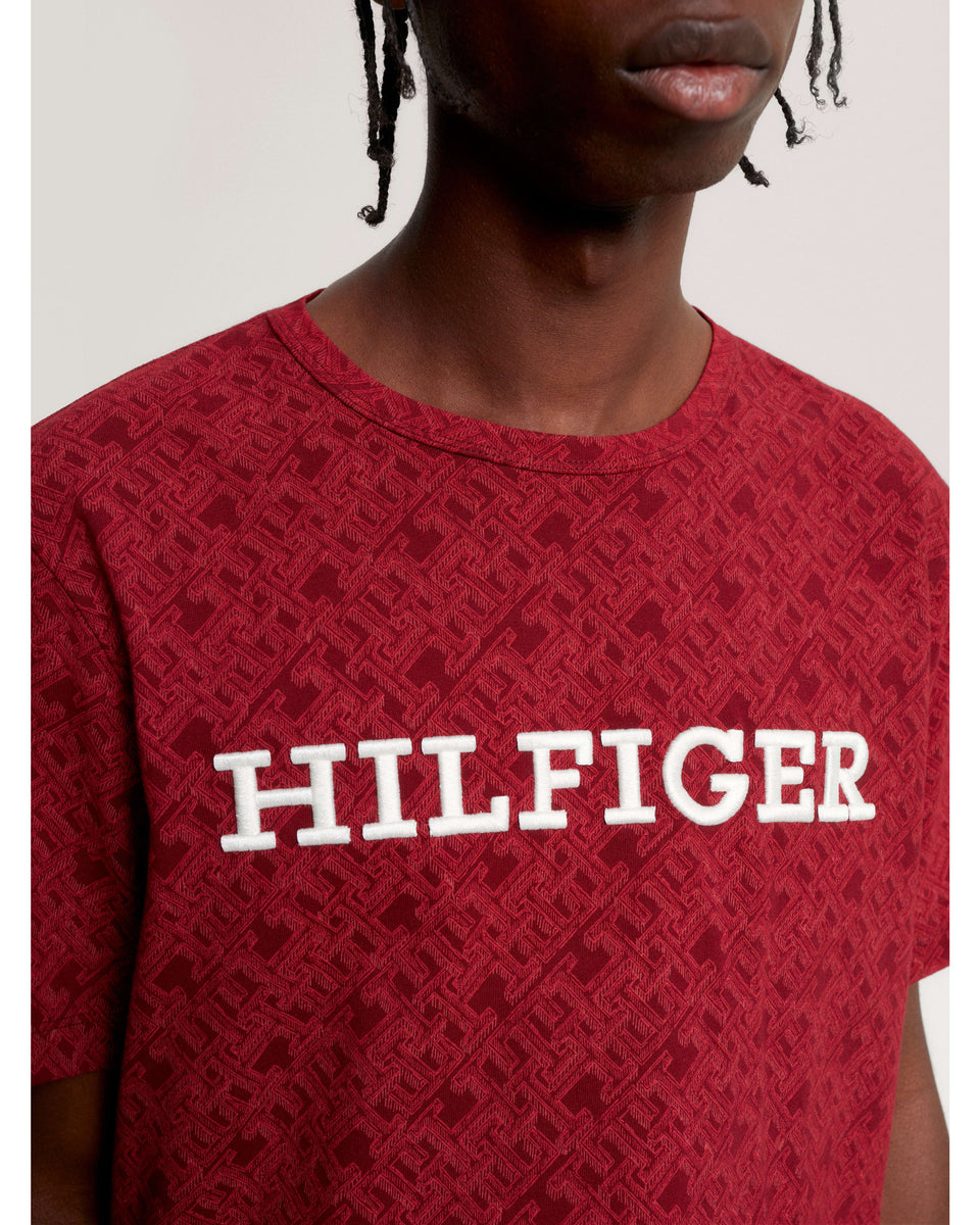 AOP Store TEE HILFIGER TOMMY MONOGRAM E-Male ROUGE/MULTI –