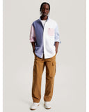 TOMMY HILFIGER PREM OX BLCK SHRT CLOUDY BLUE/PINK