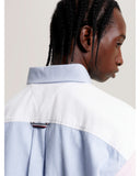 TOMMY HILFIGER PREM OX BLCK SHRT CLOUDY BLUE/PINK