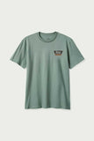 BRIXTON Linwood Standard Tee - Chinois Green/Washed Black/Off White
