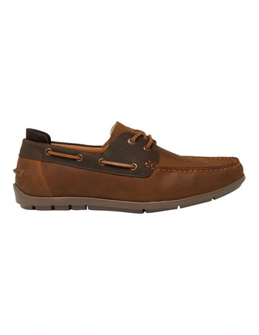 Hush Puppies FLOOD Boat Shoe - Tan Wild/Brown Wild