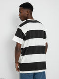 BRIXTON HILT ALPHA LINE S/S TEE - Off White/Washed Black/Paradise Orange