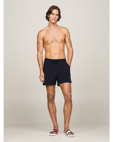 TOMMY HILFIGER UM0UM03280_DW5 Flag Mid Length Drawstring Swim Shorts - Desert Sky