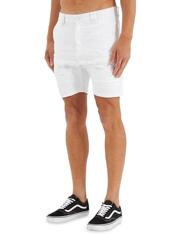NENA AND PASADENA Viper Denim Short - White
