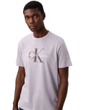 CALVIN KLEIN Monogram Tee - Lilac Gray