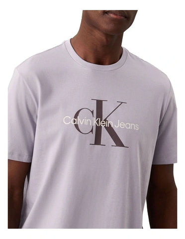 CALVIN KLEIN Monogram Tee - Lilac Gray