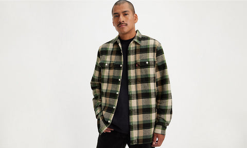 LEVI'S® JACKSON WORKER 19573-0217 OVERSHIRT - Medina Plaid Meteorite