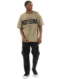 NENA AND PAADENA Captain Loopback Raptor Tee - Khaki