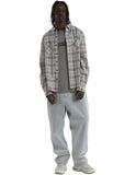 KISS CHACEY Driver Casual Long Sleeve Shirt - Grey Check