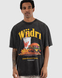 WNDRR WITH FRIES VINTAGE FIT TEE - WASHED BLACK