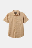BRIXTON CHARTER PRINT S/S WOVEN SHIRT - Sand Pyramid