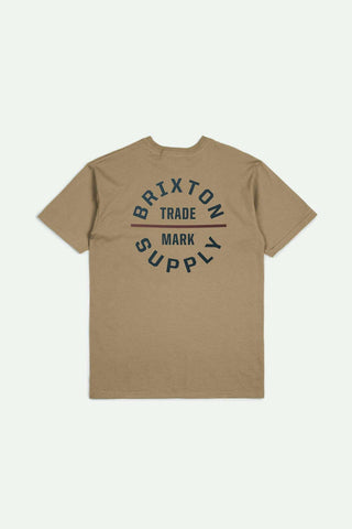BRIXTON OATH V S/S STANDARD TEE - Tiger's Eye/Navy/Mahogany