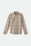 BRIXTON MEMPHIS LINEN BLEND L/S SHIRT - Whitecap/Cinder Grey