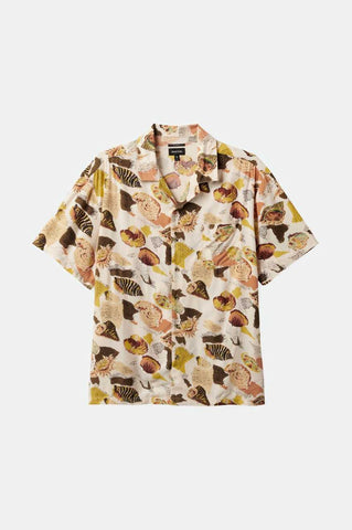 BRIXTON Bunker Reserve S/S Camp Collar Shirt- Multi Colour Shell