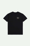 BRIXTON Linwood S/S Standard T-Shirt - Black/Orange/White