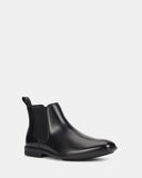 HUSH PUPPIES Cambridge EEE Extra Wide Leather Boot - Black