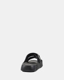 Hush Puppies Hoges Leather Slide - Black/Grey