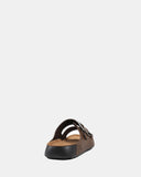 Hush Puppies Hoges Leather Slide - Brown/Natural