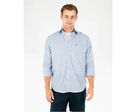 NAUTICA NAW259394VG CLASSIC FIT PLAID L/S SHIRT - Blue