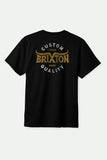 BRIXTON Gibson S/S Standard Tee - Black Worn Wash