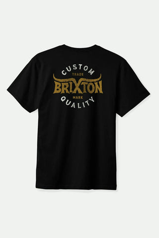 BRIXTON Gibson S/S Standard Tee - Black Worn Wash