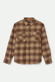 BRIXTON Builders Bowery Stretch Water Resistant L/S Flannel - Pine Needle/Sunbaked