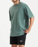 NENA AND PASADENA Sandboard Heavy Oversized Tee - Pigment Silver Pine
