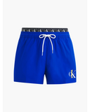 CALVIN KLEIN SHORT DOUBLE WAISTBAND SWIM SHORTS KM0KM00710_C65 - Cobalt