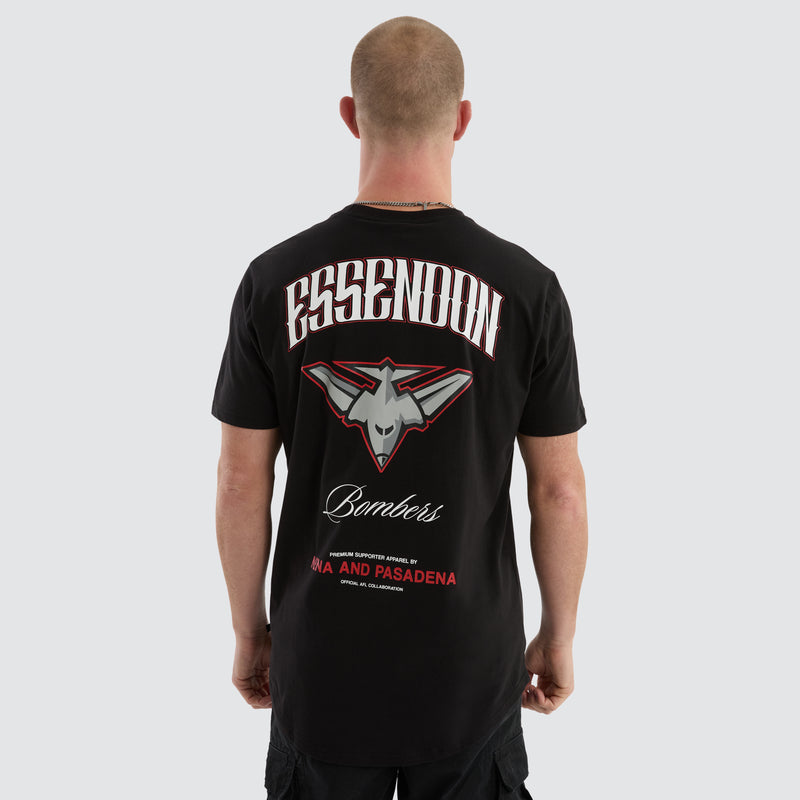 NXP x AFL Essendon Legend Tee Jet Black – E-Male Store