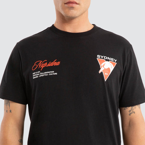 NXP x AFL Sydney Swans Prime Tee  - Jet Black