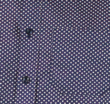 Bridgeport B2446 Short Sleeve Woven Print Shirt - Navy