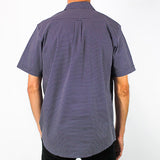 Bridgeport B2446 Short Sleeve Woven Print Shirt - Navy