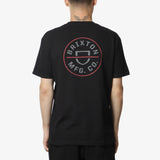 BRIXTON CREST II S/S STANDARD TEE - Black/Charcoal/Mahogany