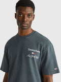 TOMMY JEANS Luxe Script Athletic Tee - New Charcoal