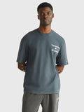 TOMMY JEANS Luxe Script Athletic Tee - New Charcoal