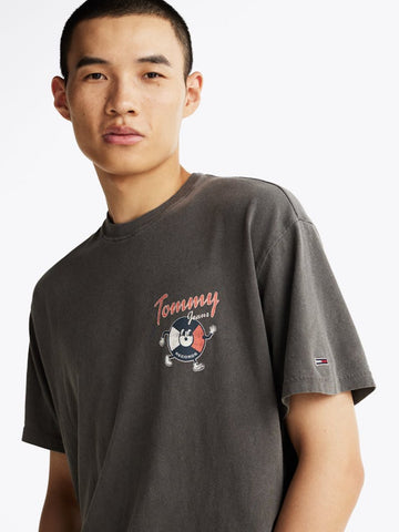 TOMMY HILFIGER DM0DM20352 Back Logo Relaxed Tee - Black