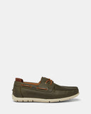 Hush Puppies FLOOD Boat Shoe - Olive Wild