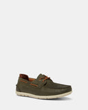 Hush Puppies FLOOD Boat Shoe - Olive Wild