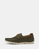 Hush Puppies FLOOD Boat Shoe - Olive Wild