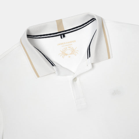 JAMES HARPER JHK62 Pique Polo - White