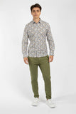 JAMES HARPER JHS480 FERN COTTON POPLIN SHIRT - Olive