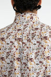 JAMES HARPER JHS485 FLORAL FUSION COTTON POPLIN SHIRT - Brown
