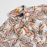 JAMES HARPER JHS491 BERMUDA PALMS COTTON POPLIN SHIRT - Orange