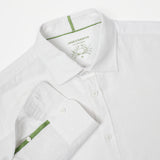 JAMES HARPER JHS554 Long Sleeve Linen Shirt - White
